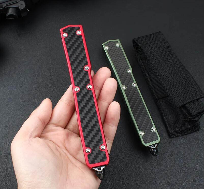 Couteau de poche automatique à double action de style américain Mark II 106-4 sur le devant, lame D2 à ouverture rapide, outil tactique EDC, couteaux de survie automatiques pliants UT85 UT88 9 11 13 pouces