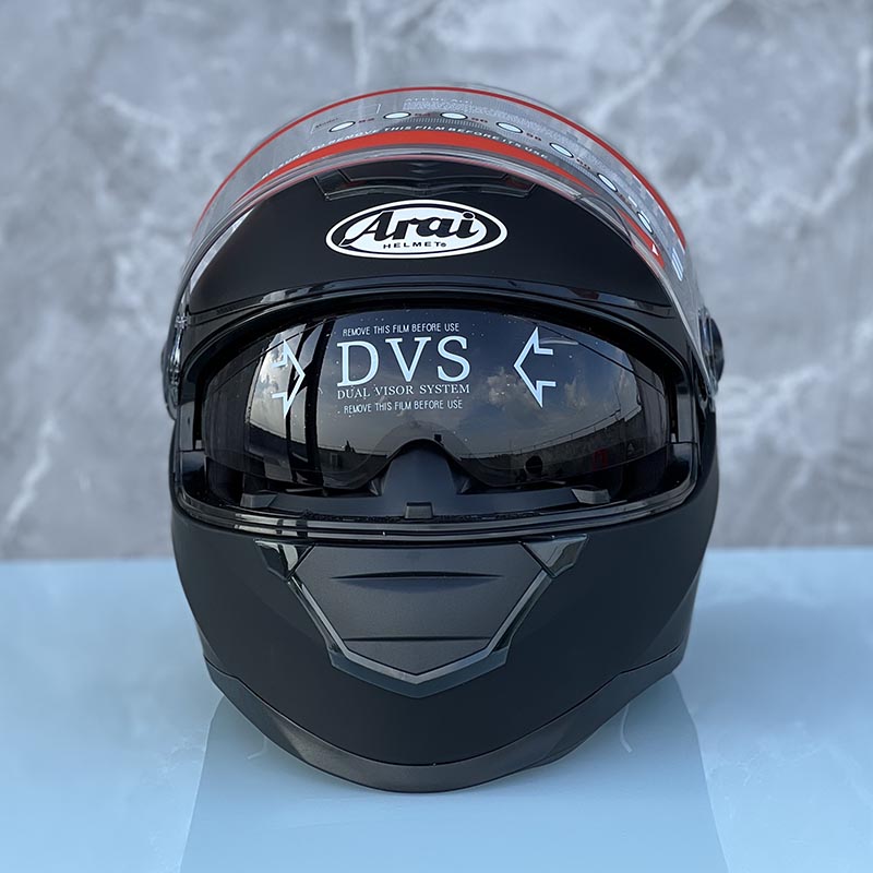 Casco integrale ARA I nero opaco con doppia visiera Casco moto fuoristrada da motocross
