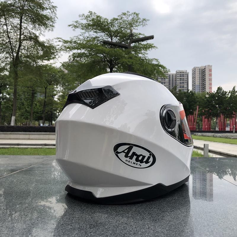 Ara I White Dual Visors Full Face Helmet Off Road Racing Motocross Motocose Motorcycle Helmet