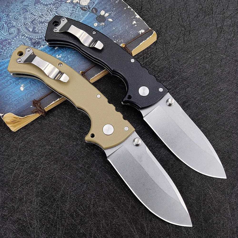 Noża polowań na kemping taktyczny stalowa nożyczka stalowa AUS-10A for Hunting Men Składanie noża kempingowego Survive EDC Manual Defense Tools Folder 240315