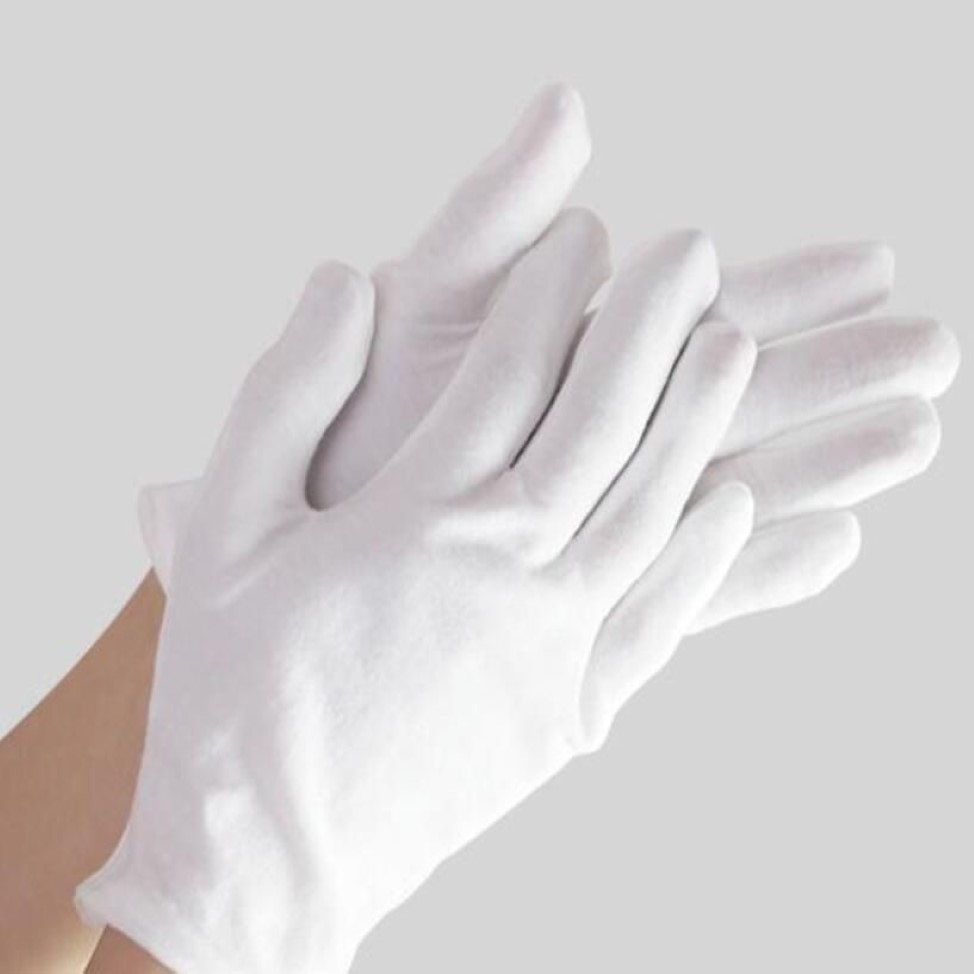 Of White Gloves Pure Cotton Etiquette Thin Play Plate Bead Cloth Working Men And Women Work Labor Protection Wear Resist219o