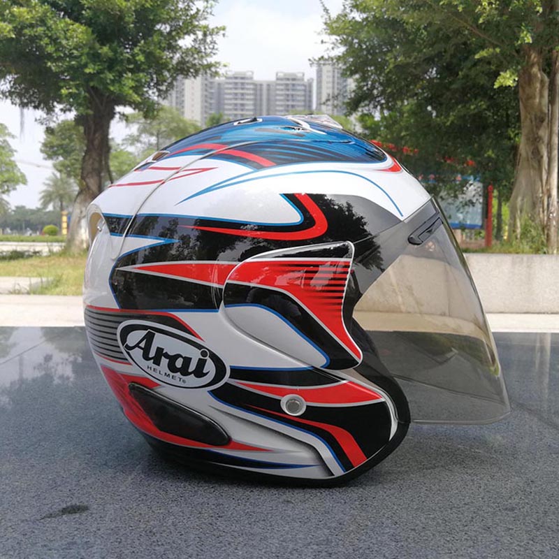 Ara I Sz-Ram 4 Ghost Blue 3/4 Open Face Helmet Off Road Racing Motocross Motocose Motorcycle Helmet