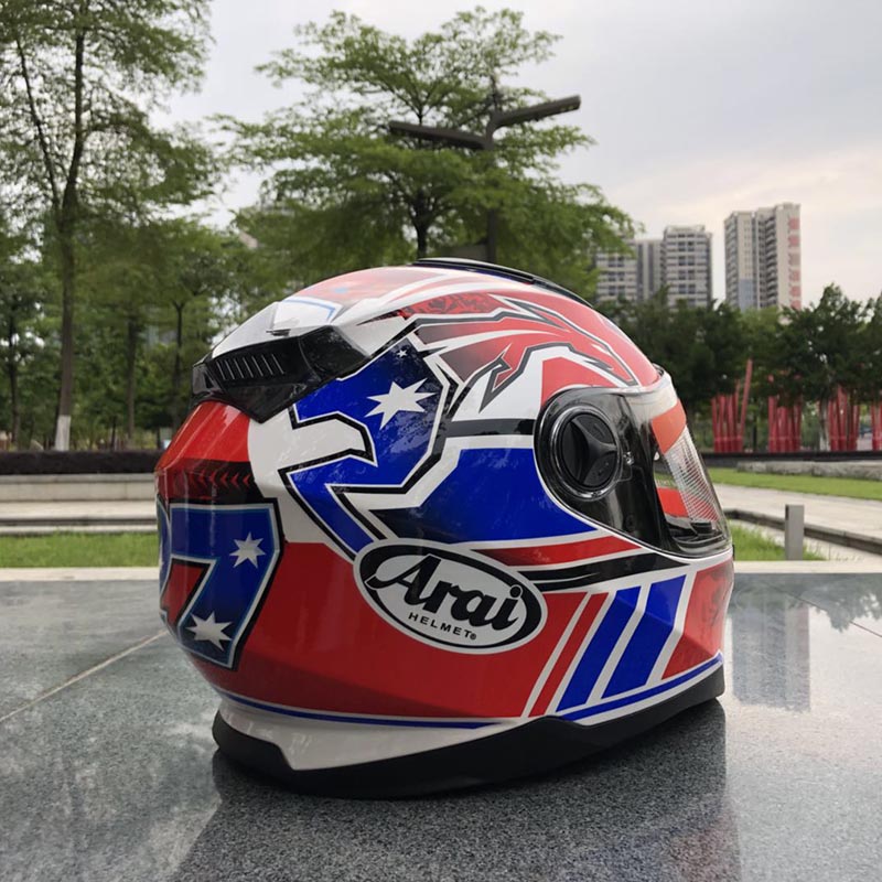 ARA I番号27デュアルバイザーフルフェイスヘルメットオフロードレーシングモトクロスモーターサイクルヘルメット