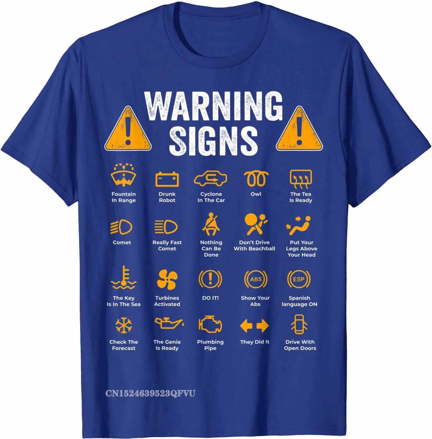 Men's T-Shirts Funny Driving Warning Signs Auto Mechanic Gift Driver T-Shirts Fashion Shirt Cotton Tops Tees Casual Hipster Clothes Comfortable