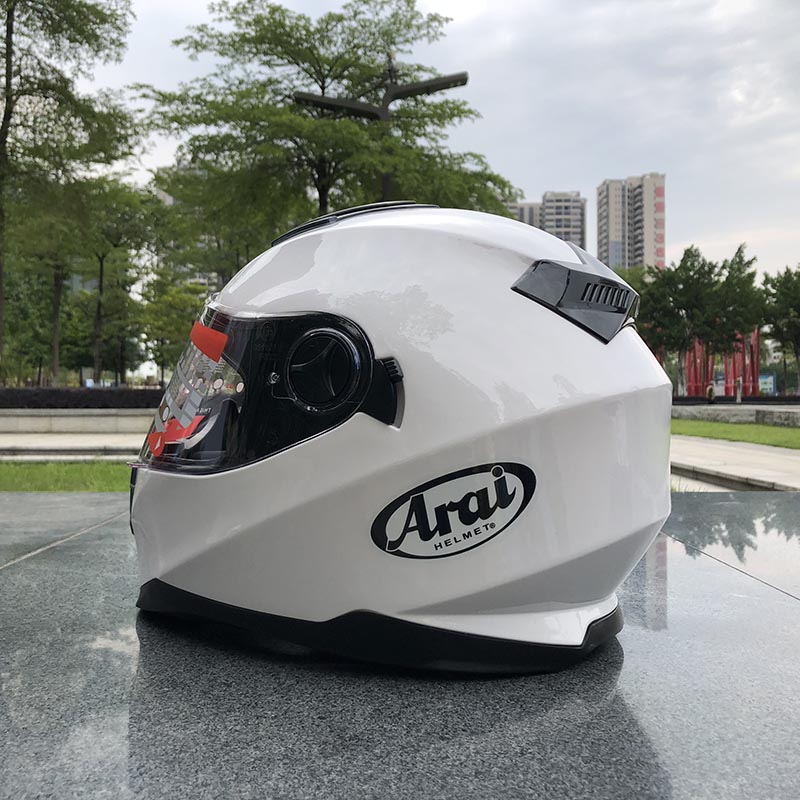 Ara I White Dual Visirs Full Face Helm Off Road Racing Motocross Motorcykelhjälm