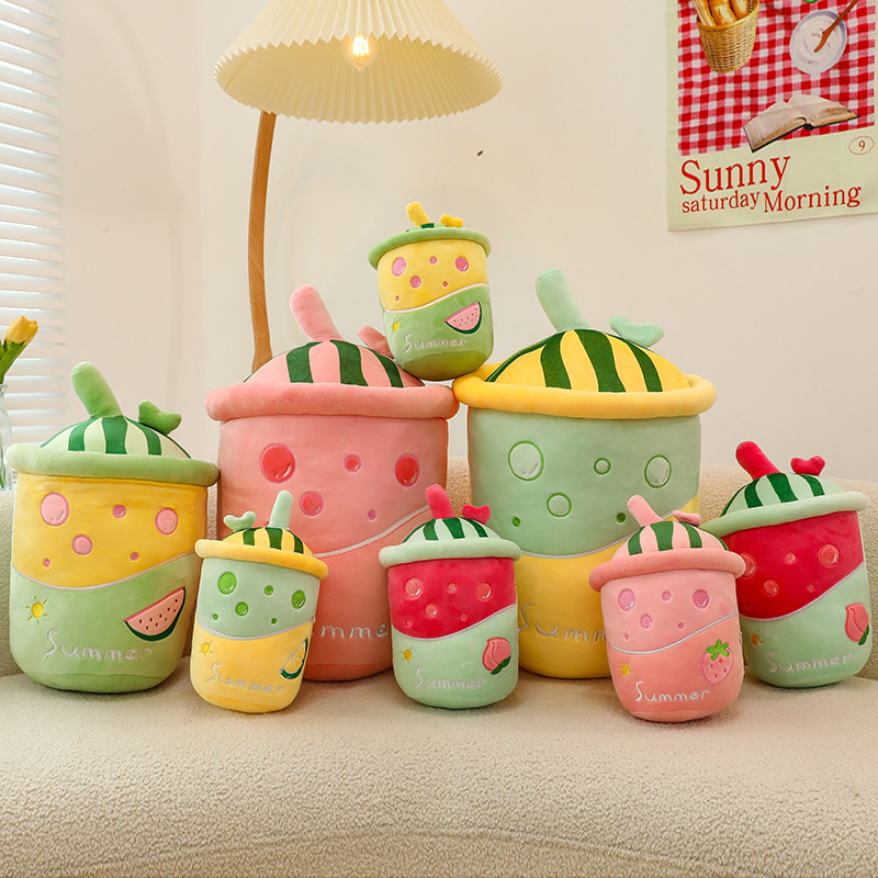 Wholesale cute cantaloupe juice cups stuffed toys children's games Playmates Holiday gifts Room decor