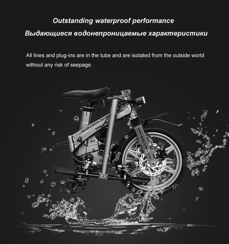 Electric Bicycle For Adults Men Women 16 Inch Folding Mini Electric Bikes 36V 250W Portable Waterproof Ebike