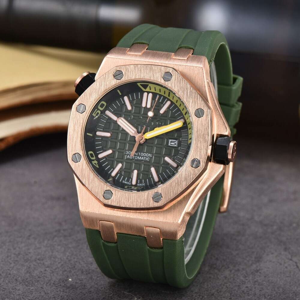 Menwatch APS Titta på Royals Oak Factory Watchmen Watches High Quality New Octagonal Case Oak Silicone Te Calender Trend Exquisite Mens Watch Designer Watches