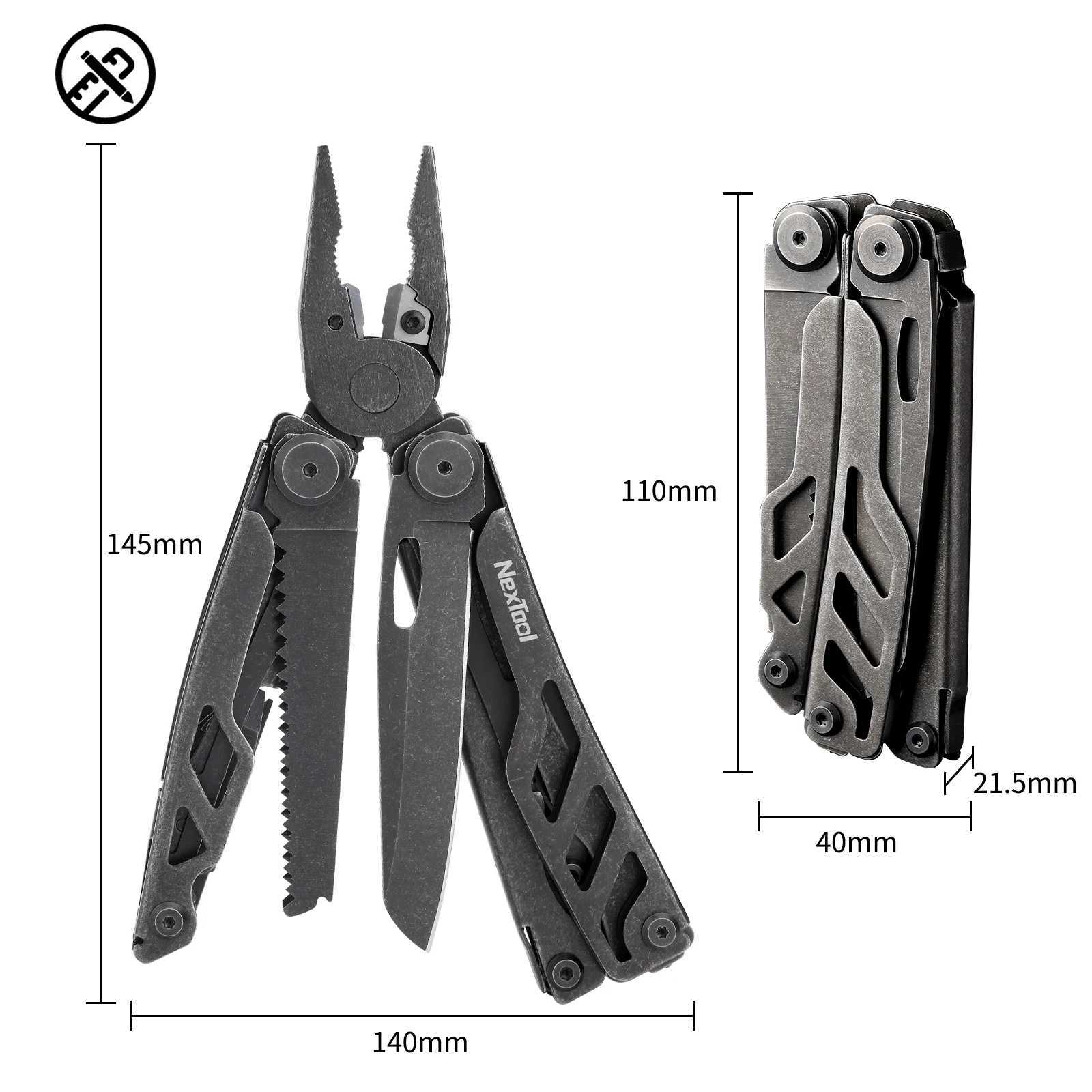 キャンプ狩りのナイフnextool 16 in 1ナイフ多機能ツール屋外ポケットナイフユニバーサルプライヤーボトルオープナードライバーサイザー240315