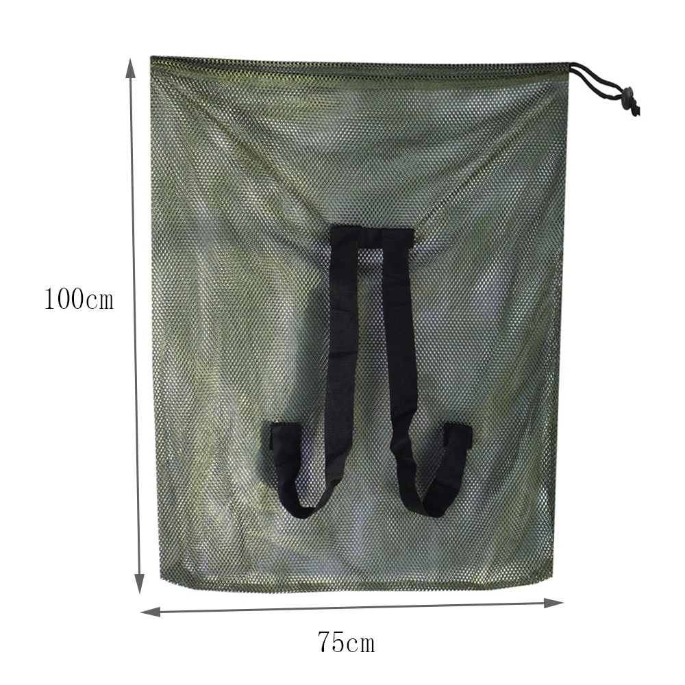 Väskor vulpo 100 cm x 75 cm anka gås kalkon decoy väska mesh med axelband fågeljaktnät för jakt ryggsäck