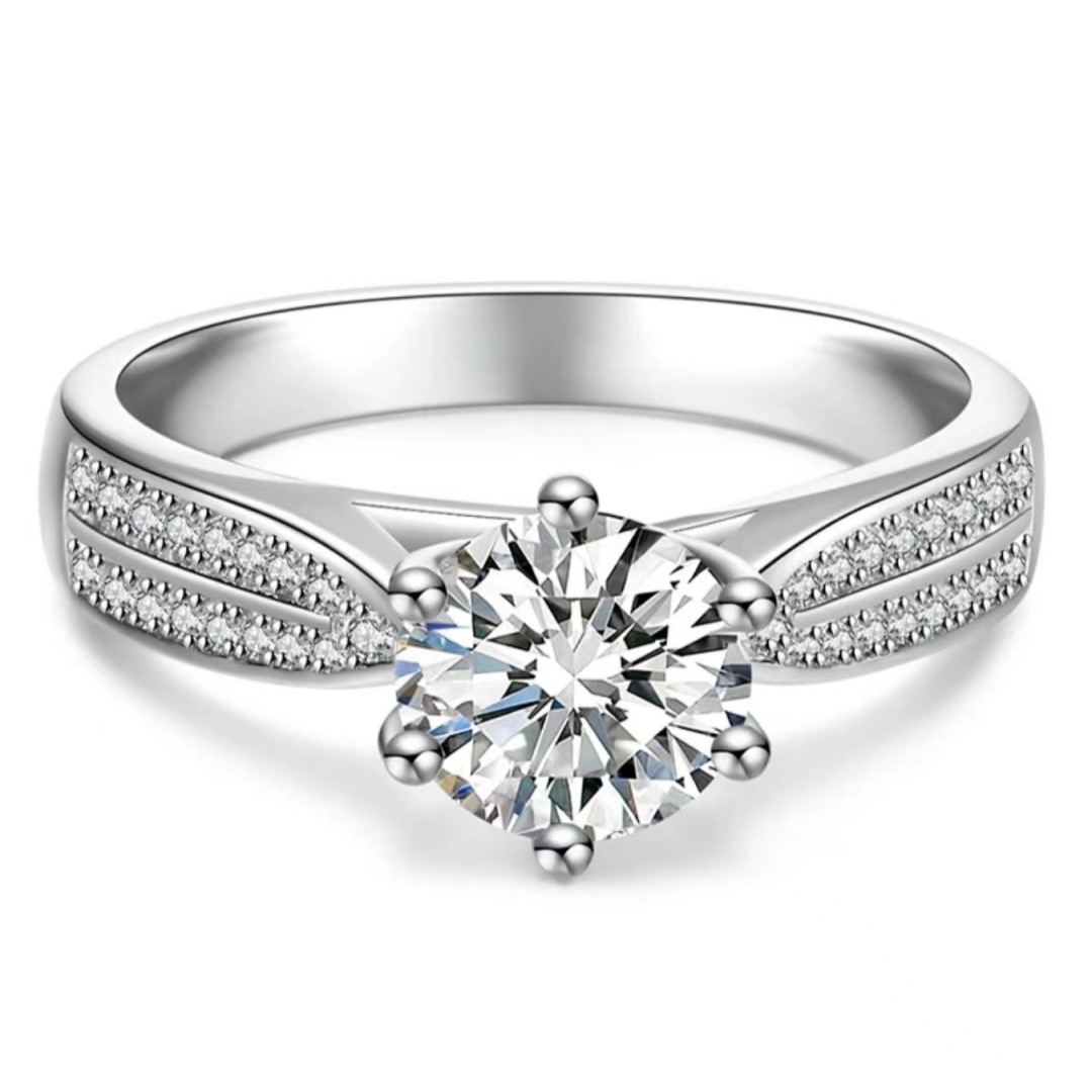Кольцо для любителей пасьянса, розовое золото, 6 карат, AAAAA, Sona, циркон, обручальное кольцо с цирконием, кольца для женщин и мужчин, эффектные вечерние ювелирные изделия, подарок
