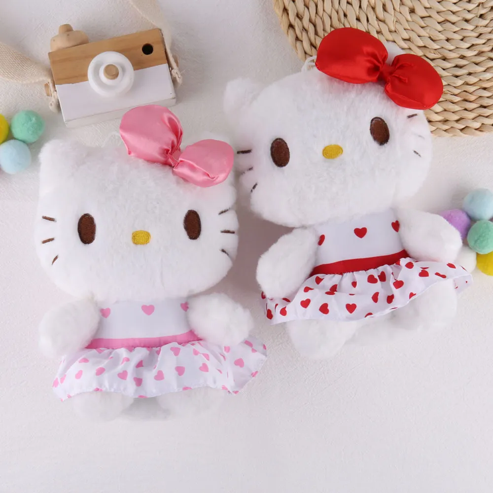 Wholesale cute hearts skirt kitten plush toy Children`s game Playmate Holiday gift Doll machine prizes