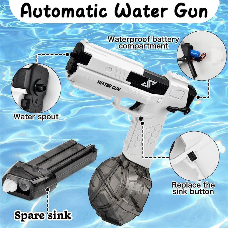 Electric Water Guns High Capacity Automatic Spray Toy Water Guns pistol for 4-8 Year ages Olds Shoots up to 32 Feet Summer Pool Party Toys for Kids and Adults