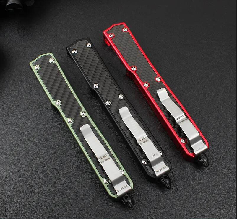 Couteau de poche automatique à double action de style américain Mark II 106-4 sur le devant, lame D2 à ouverture rapide, outil tactique EDC, couteaux de survie automatiques pliants UT85 UT88 9 11 13 pouces