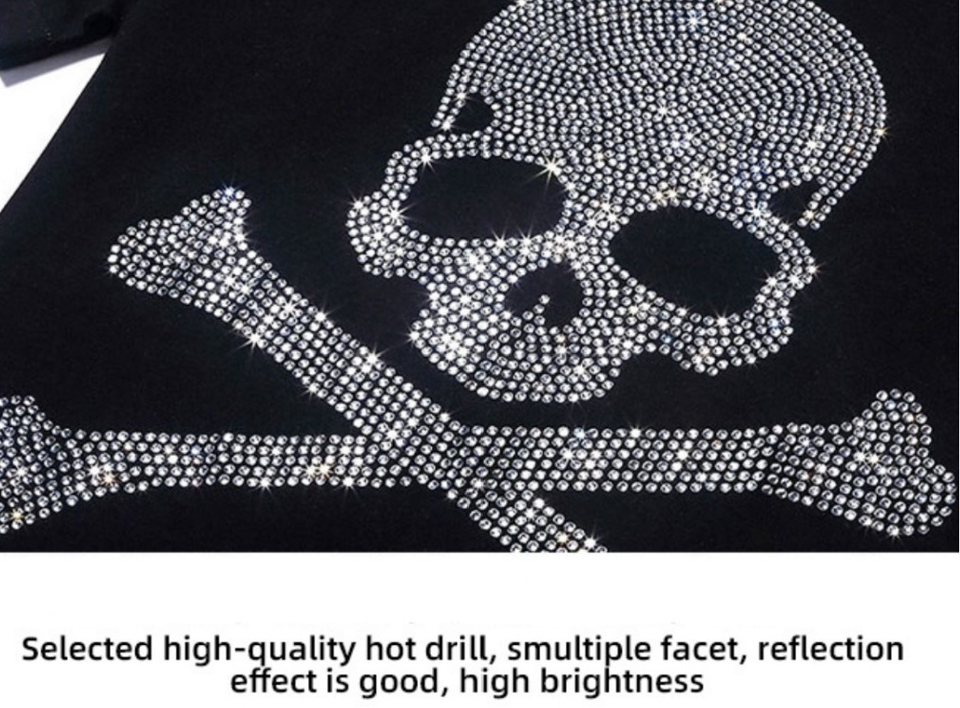 Diamond-encrusted short-sleeved T-shirt men's summer Europe and the United States new half-sleeved T-shirt brand large size men's shirt