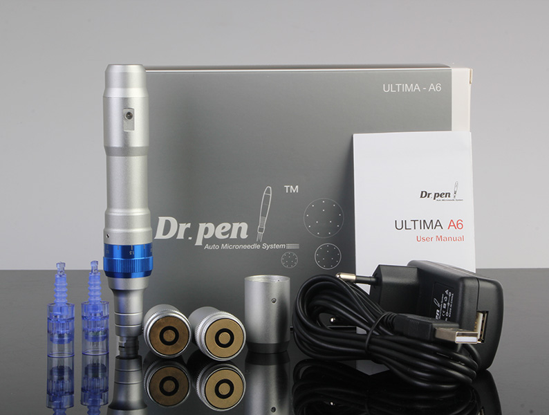 Beste microneedling-pen derma-rollerpen Oplaadbare Derma Microneedle ULTIMA A6 met naaldcartridges voor littekenverwijdering
