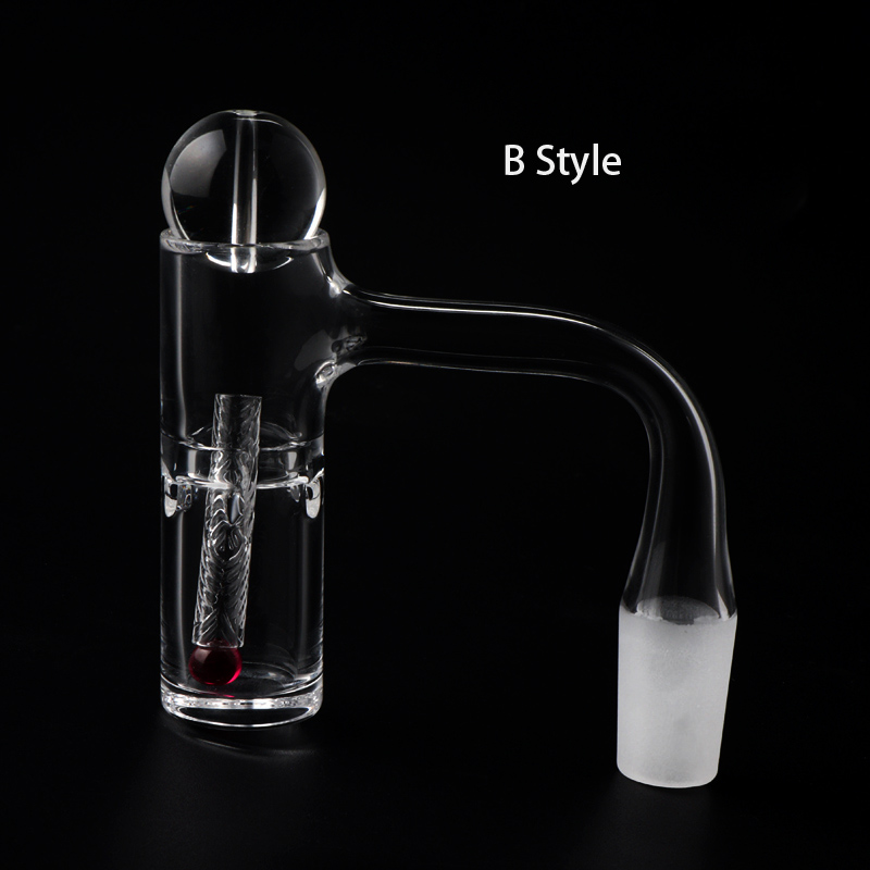 Balde sem emenda de solda completa Vortex Terp Slurper Fumar Quartz Banger e Câmara 6 fendas 20mmOD Borda chanfrada Pregos de quartzo para bongos de água de vidro Dab Rigs