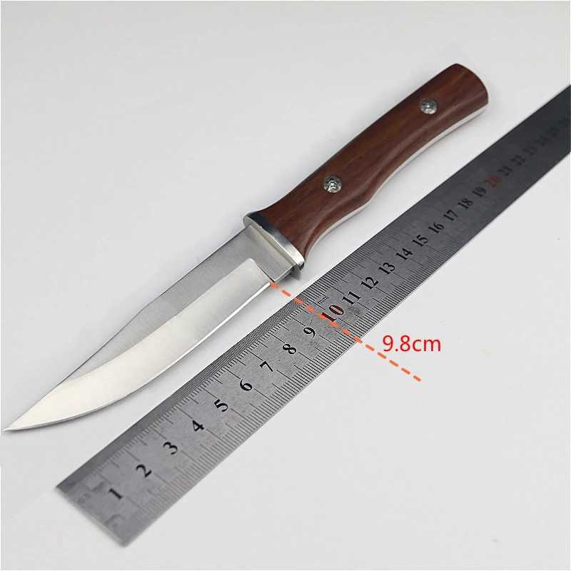 Noża polowań na kemping japoński nóż na świeżym powietrzu, prosty nóż łowcy dżungli Nóż na zewnątrz ostro nóż taktyczny krojenie krojenia maszyny 240312