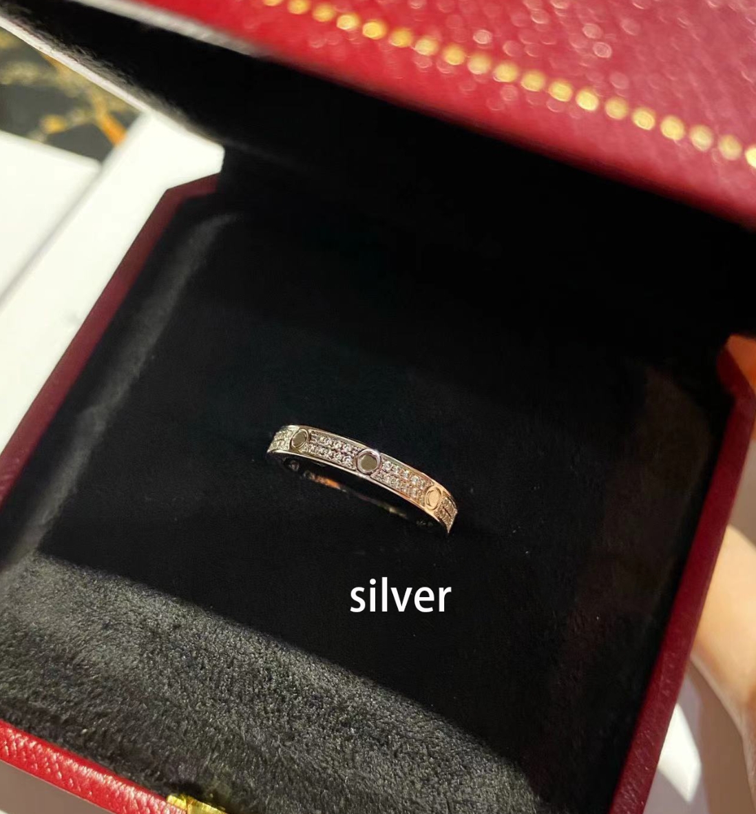 Дизайнер кольца Carteras Designer Mini Love Ring для женщин мужской бриллиант кольцо 18K Классическая ювелирная девочка Девушка День святого Валентина День Матери Halo Charm Anillos Designer Jewelry Gift 327