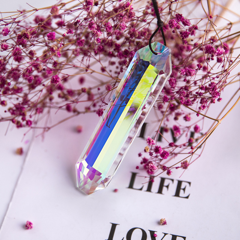 10st Suncatcher Light and Shadow Strip Crystal Rainbow Pendant AB Colored Diamond Mirror Sun Capture Crystal Ball Pendant