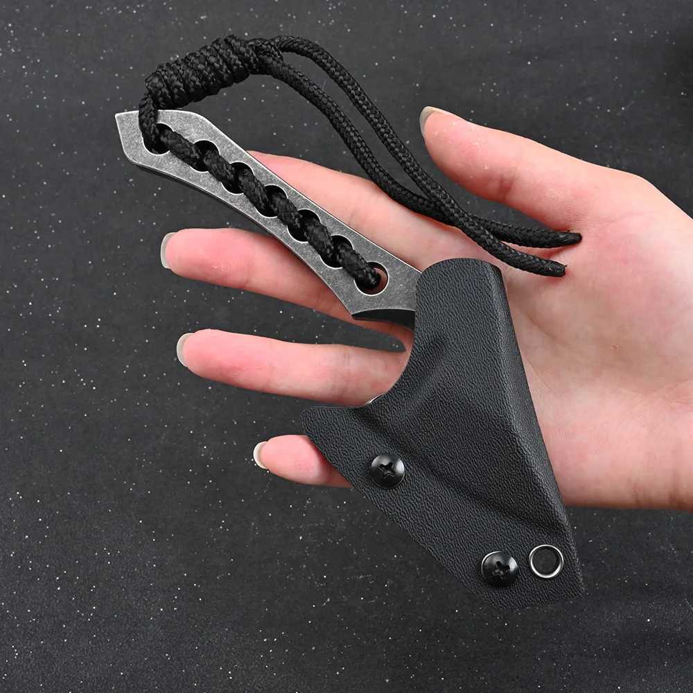 Camping Jagdmesser Hohe Qualität Mini Axt Schneidekasten Elektrische Camping Klinge Outdoor Selbstverteidigung EDC Handwerkzeug Kawaii Messer 240315