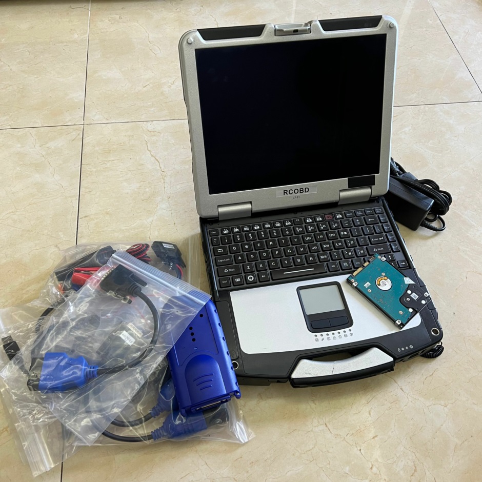 USB Link Diagnostic Scanner 125032 Wytrzymałe narzędzie z laptopem CF30 Dotknij Pełne kable komputer 4G
