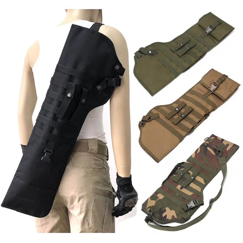 Bags Tactical 73cm AK Rifle Scabbard Bag Backpack Military Sling Shoulder Gun Bag Portable Padded Shot Knife Holster Hunitng Pouch