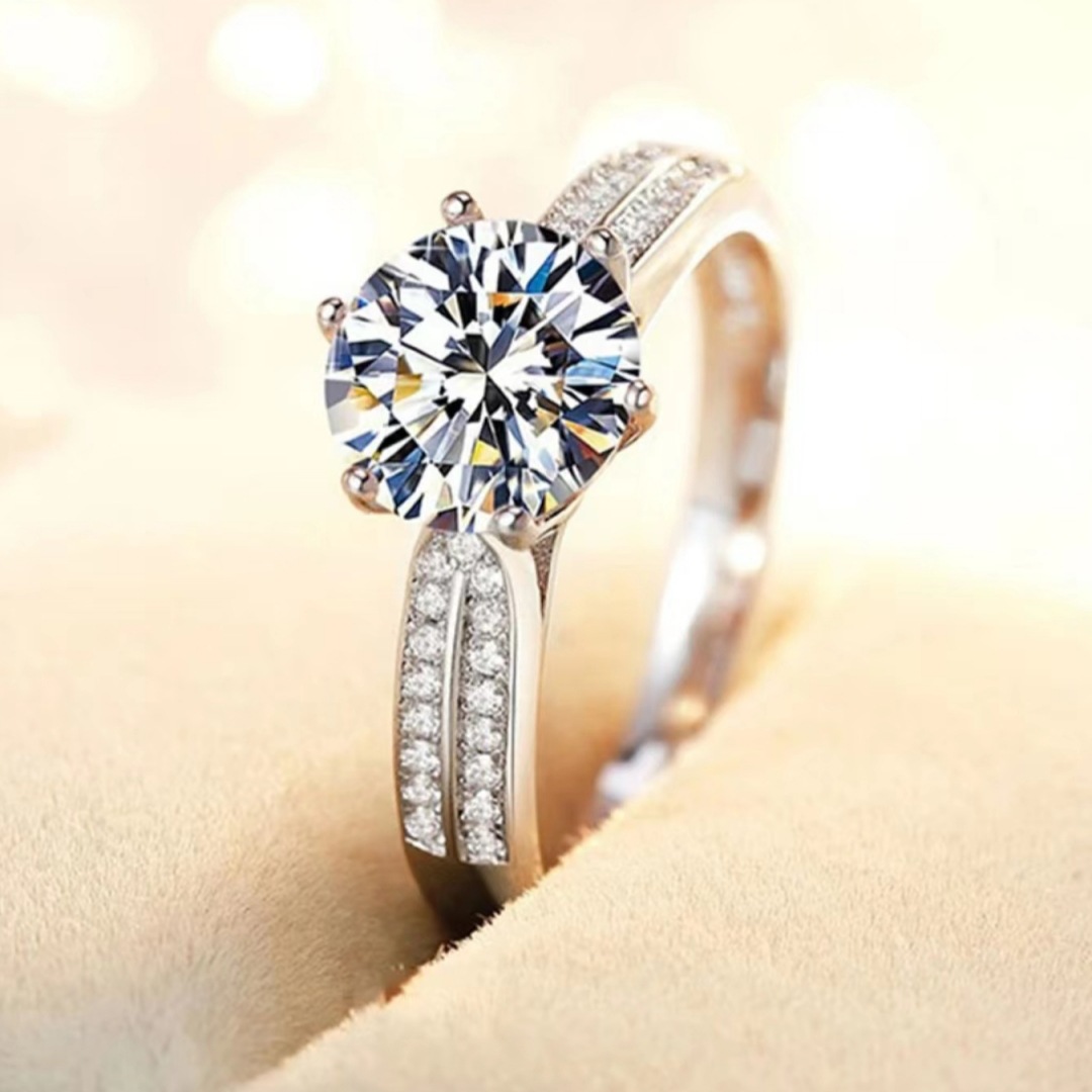 Кольцо для любителей пасьянса, розовое золото, 6 карат, AAAAA, Sona, циркон, обручальное кольцо с цирконием, кольца для женщин и мужчин, эффектные вечерние ювелирные изделия, подарок