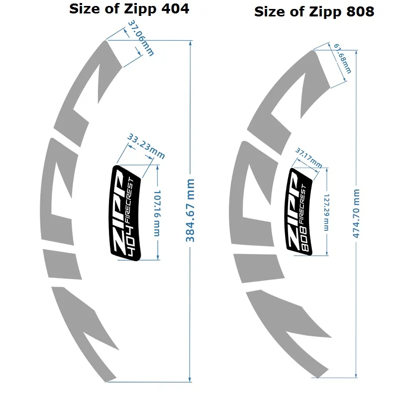 Aksesuarlar 2021 ZIPP FECRREST STACKER 202 303 404 808 Yol Bisikleti Bisiklet Çıkartmaları