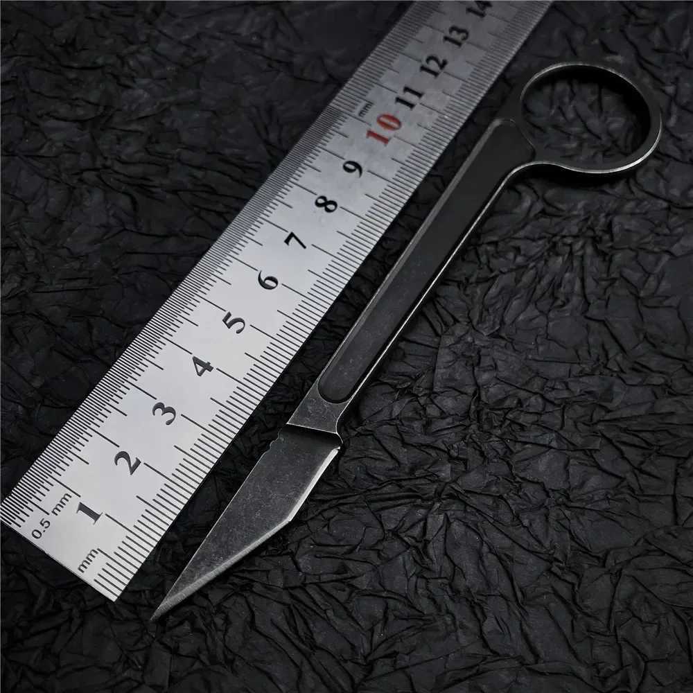 Camping Hunting Knives Portable Pocket Knife Outdoor With Kydex Hunting Hood för Camping Drill Bit Keychain Mini Knife 240315