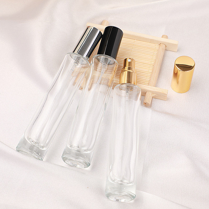 15 ml przenośna podróżna kwadratowa kwadratowy przezroczysty Atomizer Fine Mist Spray perfumy puste szklane butelki do napełniania