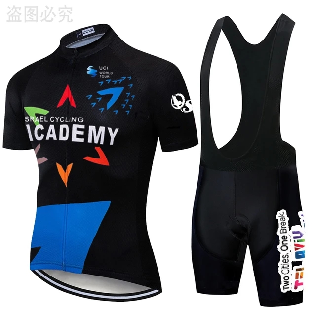 2024 TEAM ISRAEL Abbigliamento da ciclismo Maglia da bici Ropa Quick Dry Mens Bicicletta estiva TOP PRO Maglie da ciclismo gel pad pantaloncini da bici