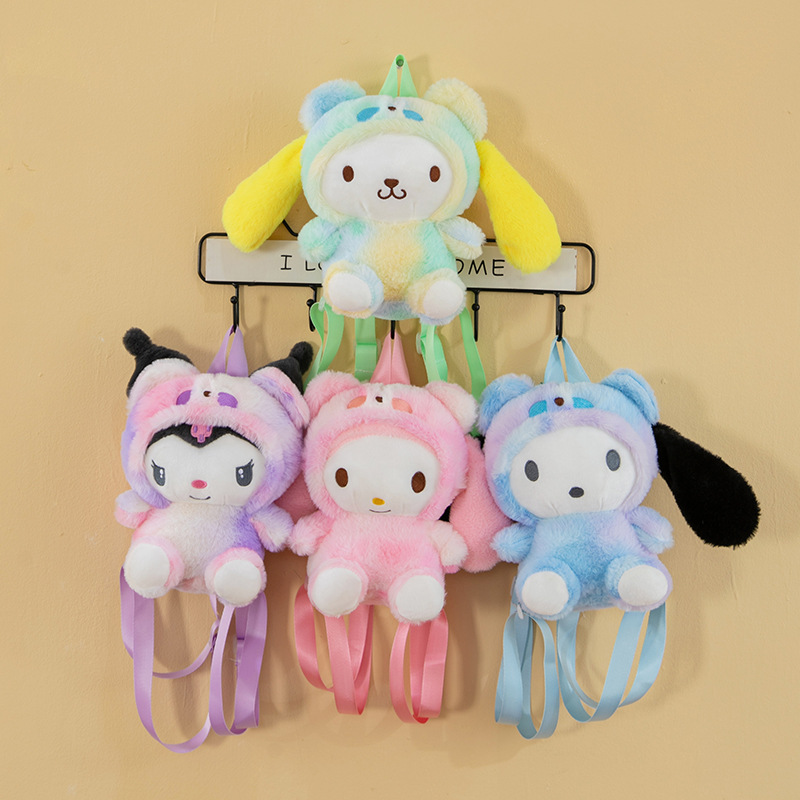 Tie Dye Bright Color Series Kulomi Melody Figure Backpack Plush