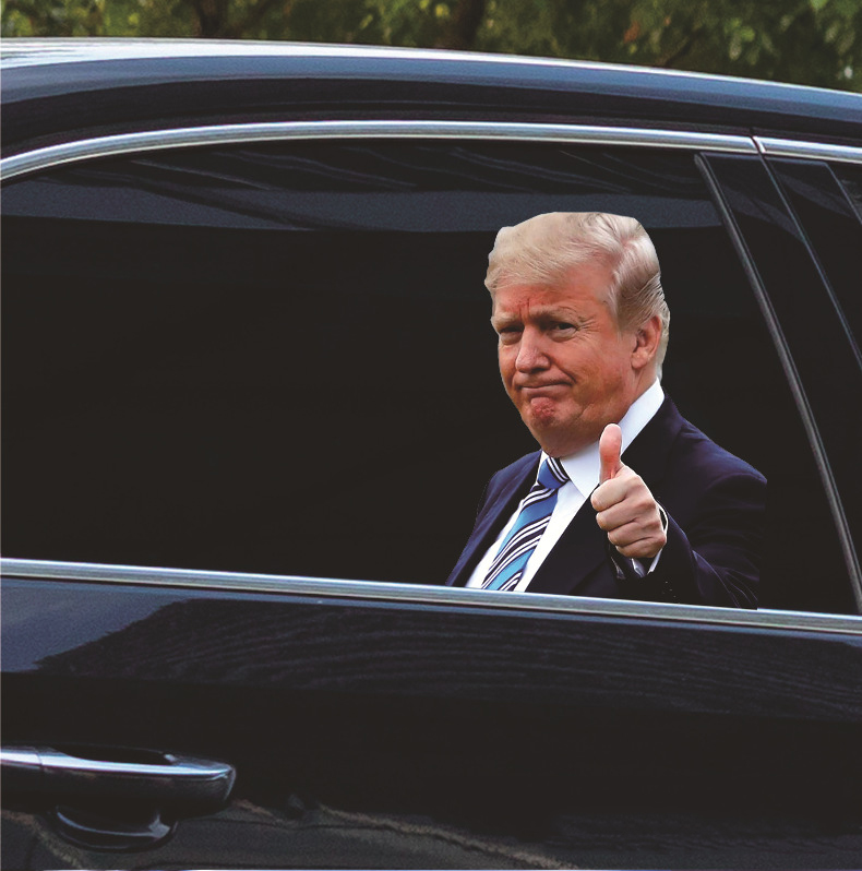 Trump 2024 Car Sticker Banner Flags Party Supplies U.S Presidential Election PVC Cars Window Stickers 25*32CM