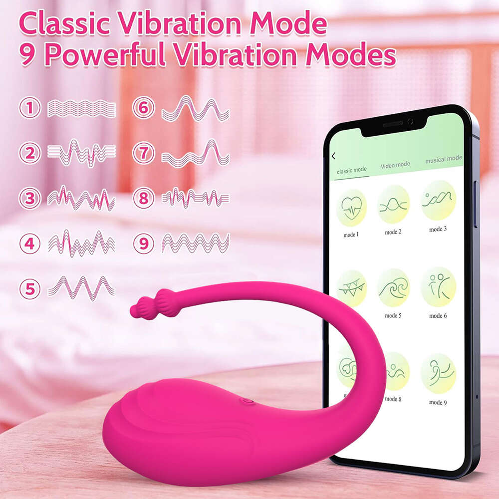 9 Speed ​​App Controlled Vaginal Vibrators G Spot Anal Vibring Egg Massager Wearable Stimulator Adult Sex Toys For Women Par