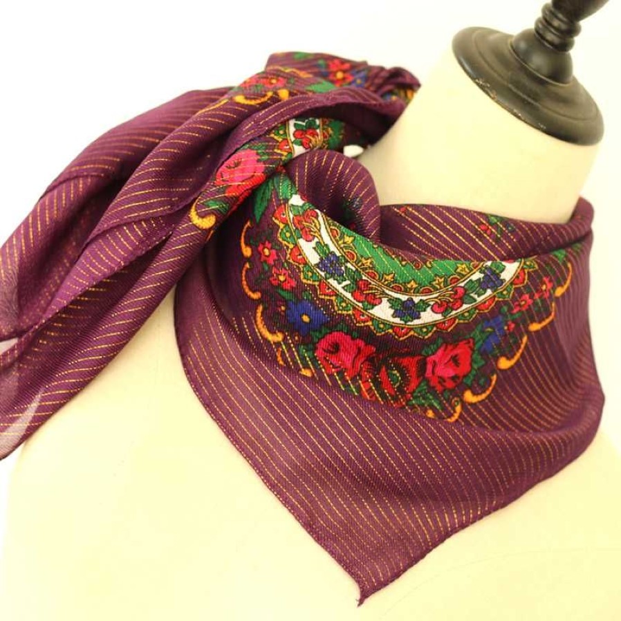 Besigner luxo novo estilo de moda padrão étnico russo feminino acrílico pequeno lenço lenço 80cm x 80cm hijab xale245c