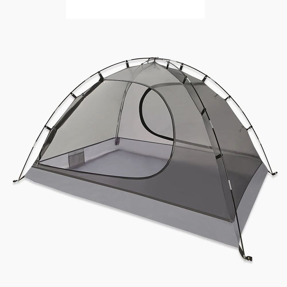 Skyddsrum backpacking tält 2 person lätta camping tält dubbel lager vattentät bärbar handväska för vandringsresor aluminiumstång