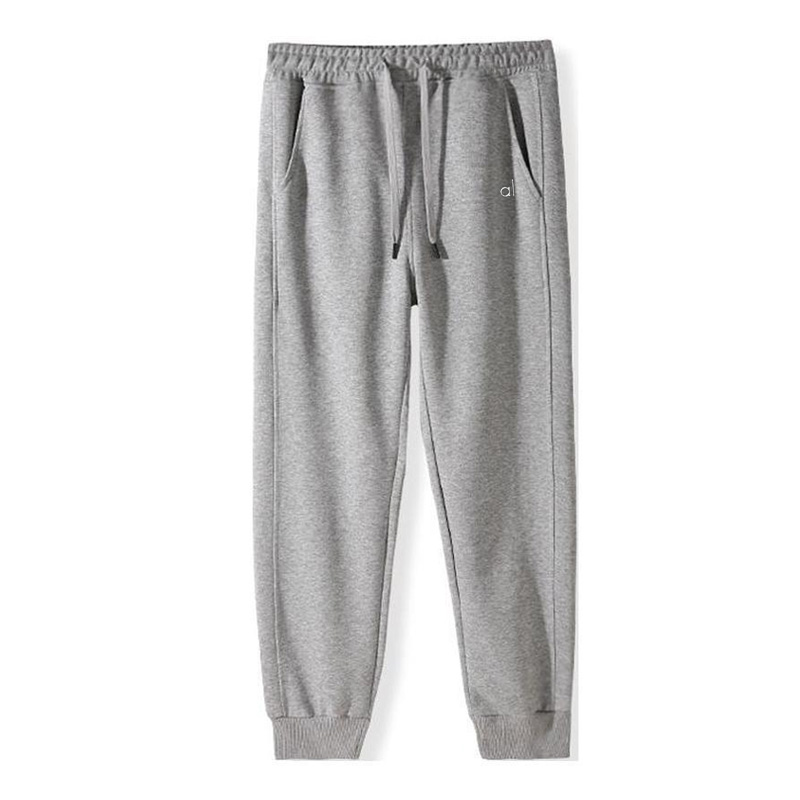 Pantaloni sportivi Al Yoga Pantaloni sportivi fitness vestibilità rilassata Pantaloni lanterna rilassati con coulisse Pantaloni unisex da studio strada da jogging il fine settimana Logo 3D argento