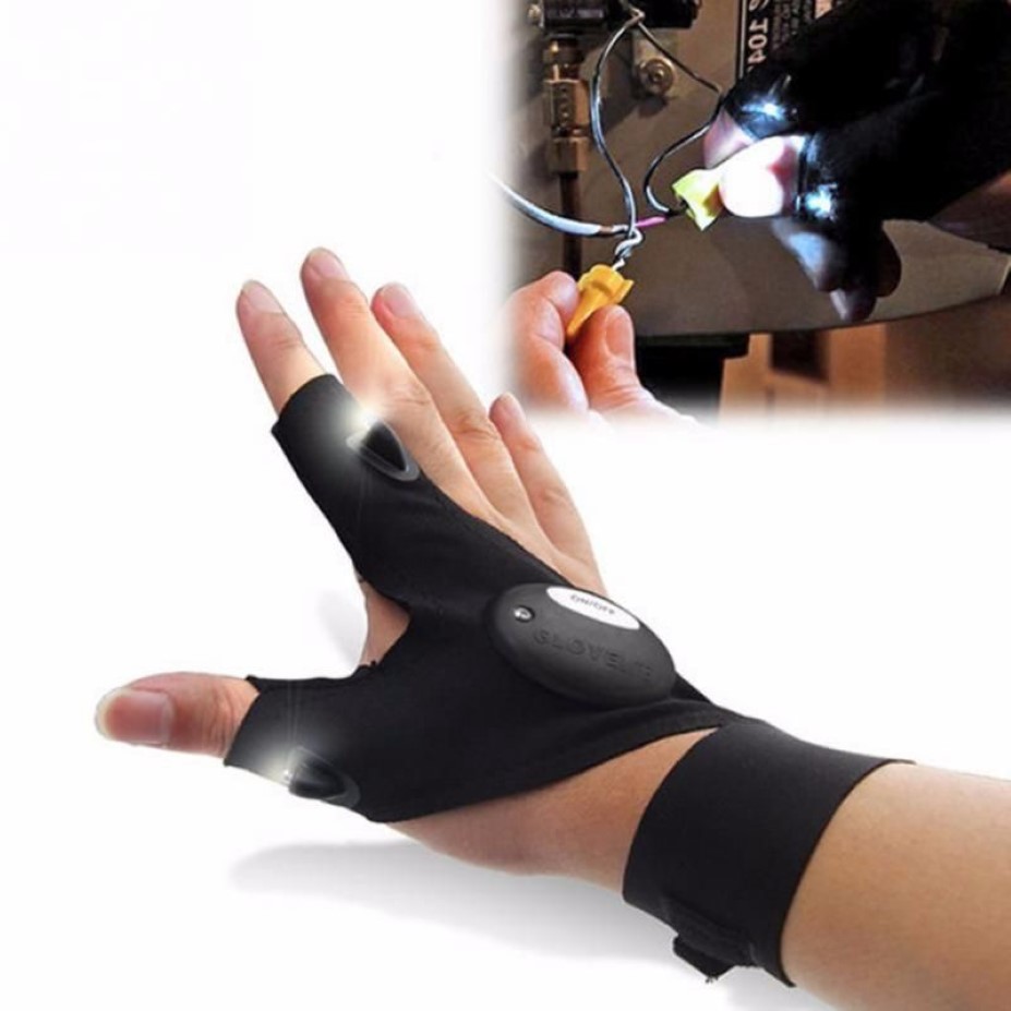 Vingerloze handschoenen Ontwerp Heren Dames Nachtvishandschoen met LED-licht Reddingshulpmiddelen Outdoor Gear238B