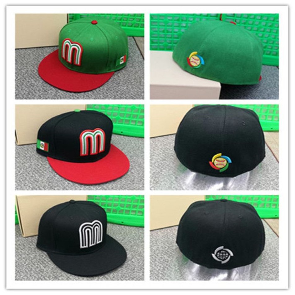 Hazır Stok Gorros Ajustados de Mexico Para Hombre y Mujer Gorras de Beisbol Geniales Hip Hop Plano En Blanco Totalmente Cerra218c