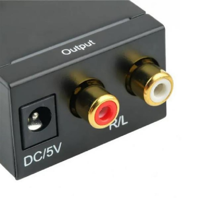 Цифро-аналоговый аудиоконвертер Цифровой оптический коаксиальный RCA Преобразователь сигнала Toslink в аналоговый аудио RCA