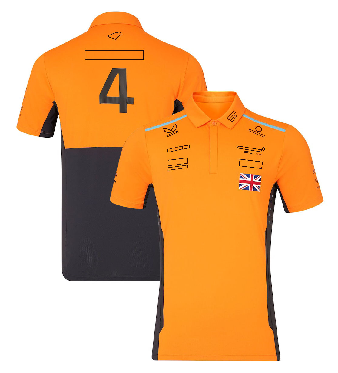 F1 Formule 1 T-shirt met korte mouwen Seizoen 2024 racepak T-poloshirt met ronde hals en revers voor fans.