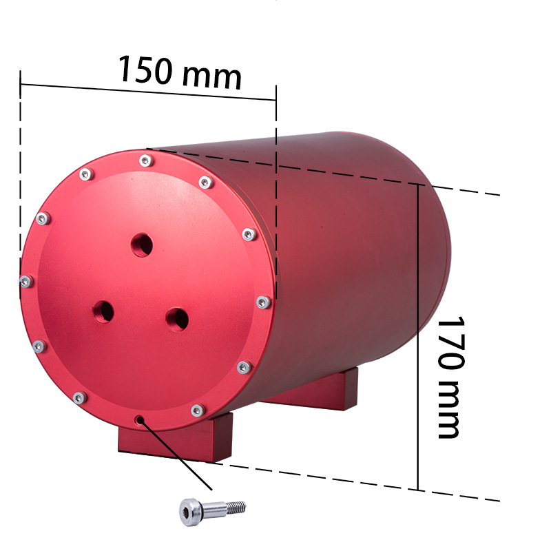 Tanque de ar opcional de 3 cores 1.2/1.4/1.6 galões/cilindro removível/tanque de armazenamento/peças de suspensão de ar do carro/tanque de compressor de ar