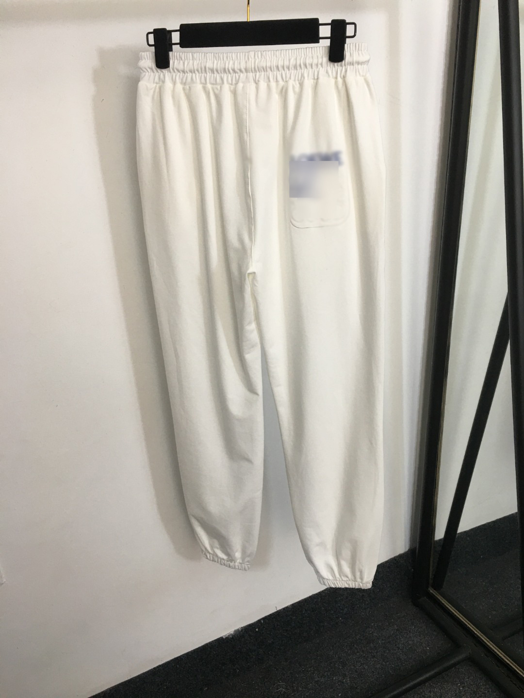 2024 Black/White Solid Print Women's Two Piece Pants märker samma stil Dh402