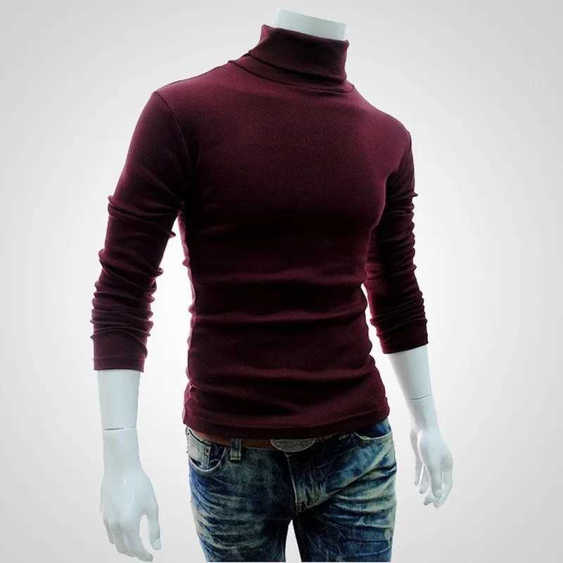 Männer Pullover Frühling Dünne Männer Rollkragen Pullover Schwarz Pullover Kleidung Für Männer Baumwolle Harajuku Gestrickte Pullover Männlich Solide Pull hombre TopsLF231114L2402