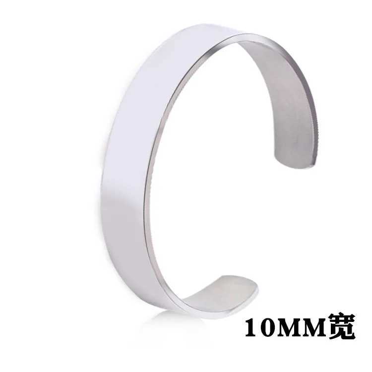 Bangle Nieuwe Klassieke Eenvoudige Herenarmband Open Verstelbare Glanzend Roestvrij Stalen Armband BR1133L2403