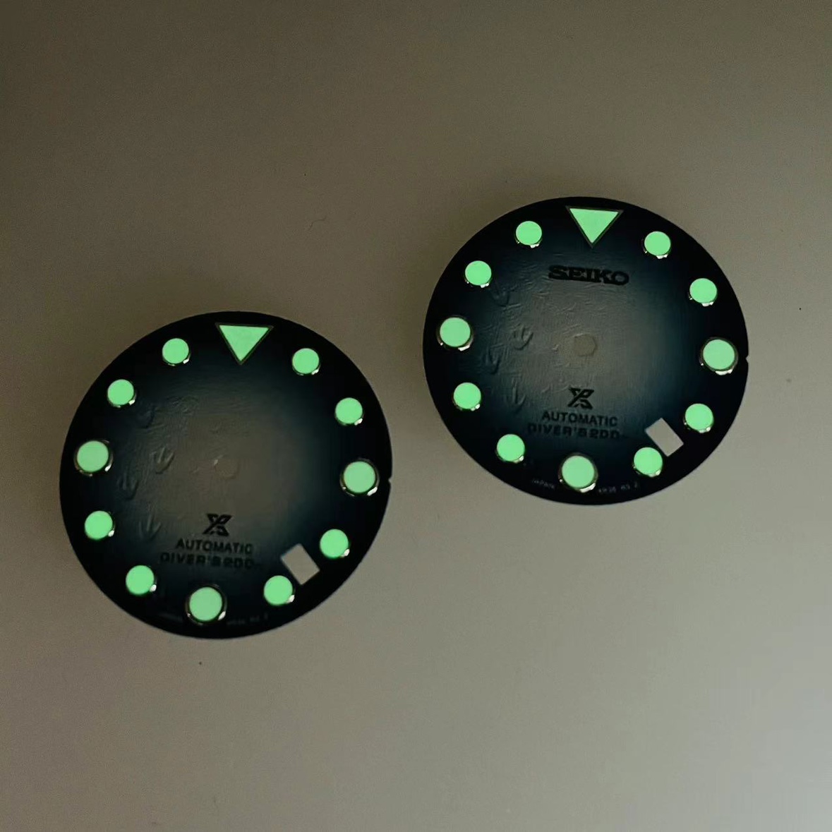 Nuovo quadrante NH35 diametro 28,5 mm, orologio subacqueo con impronta 3D modificata, accessorio orologio con bagliore verde