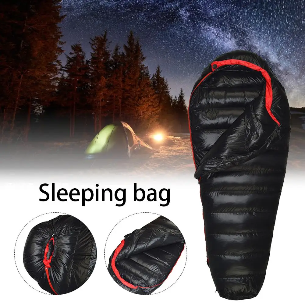 ギアは暖かい寝袋のウルトラライトバックパックダウンスリーピングバッグの防水性をハイキングキャンプ緊急暖かい寝袋のために