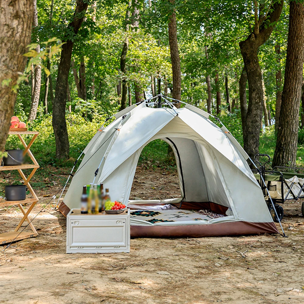 Abris Tente à ouverture rapide automatique Tente de camping de voyage en plein air 23/34 personnes Tente portable imperméable à la pluie et au soleil Pêche Randonnée