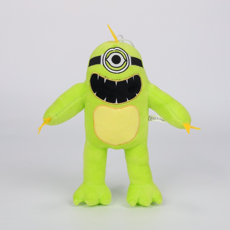 Nouveau jeu de puzzle monstre jaune Joyville, jouets en peluche monstre jaune entourant